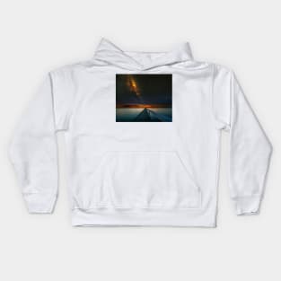 Milky Way over Long Jetty Kids Hoodie